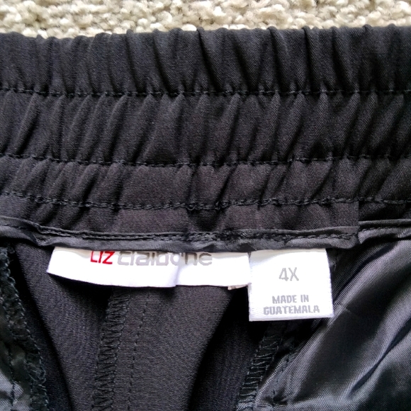 NWT 4X Liz Claiborne Black Stretch Crepe Pull-On Bermuda Shorts Plus Size NEW - Picture 6 of 9